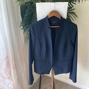 Ann Taylor Collarless Blazer | Navy | 14